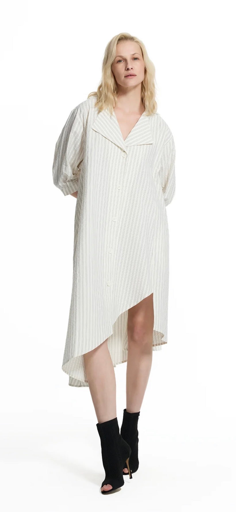 VESTIDO VDR CAMISEIRO ASSIMÉTRICO RISCAS - Carla Valente