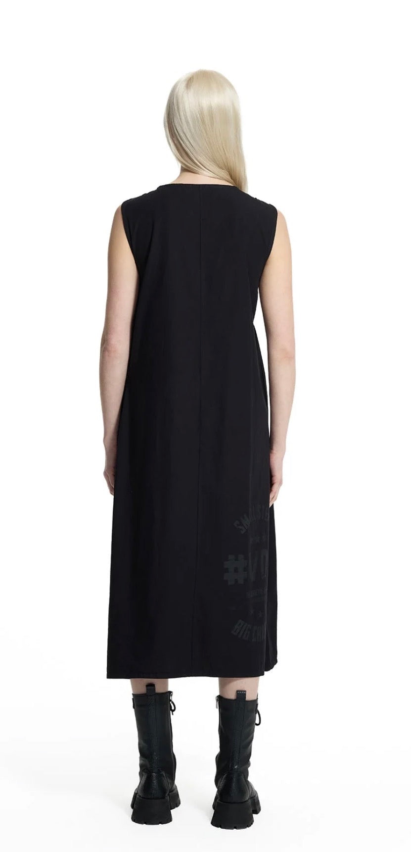 VESTIDO VDR MANGA CAVA OMBROS FRANZIDOSL - Carla Valente