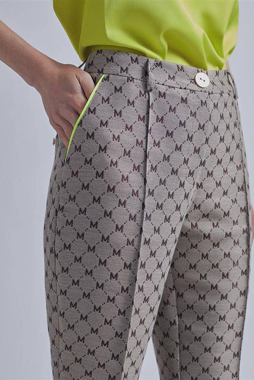 PANTALONA MAITE FLARE LOGOMANIA - Carla Valente