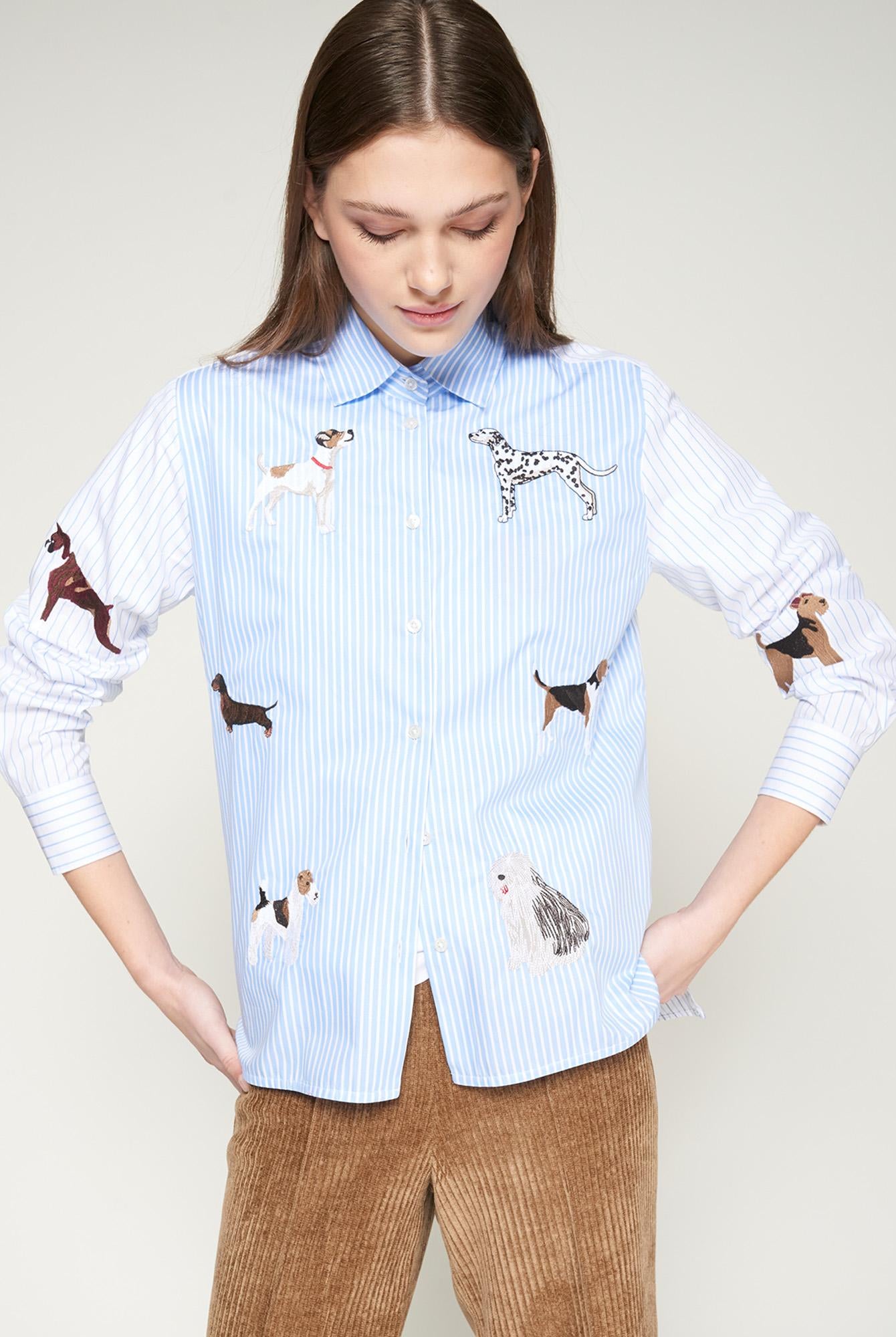 CAMISA VILAGALLO ISA DOGS E RISCAS - Carla Valente