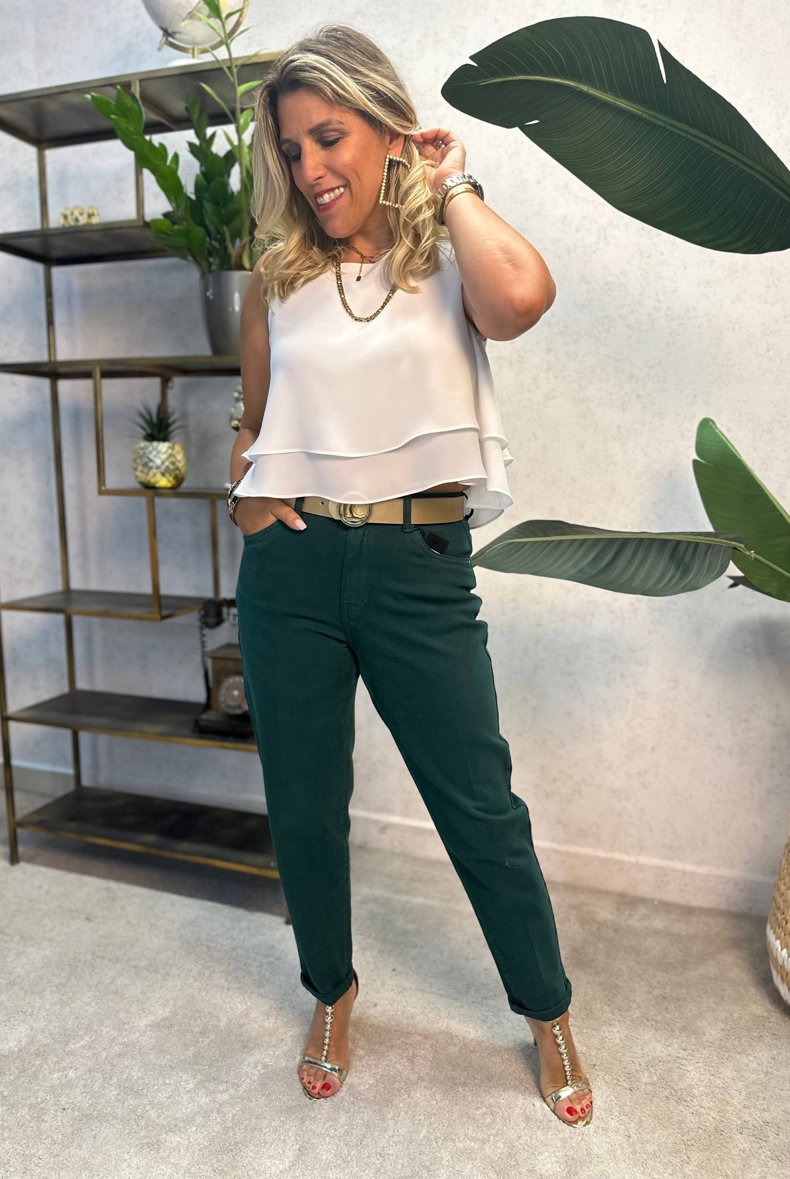 JEANS FERRACHE MOM FIT EM ALGODÃO - Carla Valente