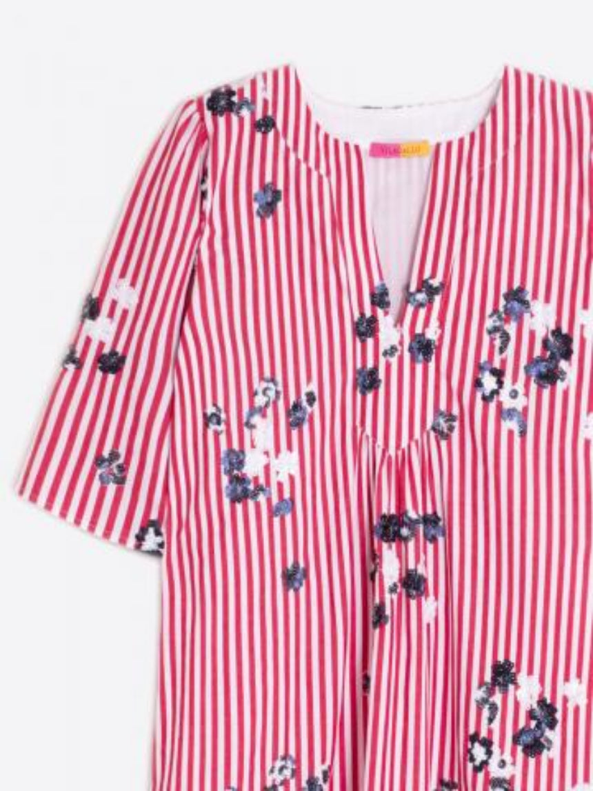 VESTIDO VILAGALLO AME RISCA VERMELHA COM LANTEJOULAS - Carla Valente