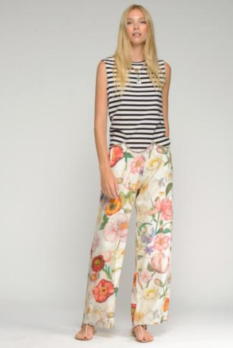 PANTALONA VILAGALLO ELENA ESTAMPA FLORES - Carla Valente