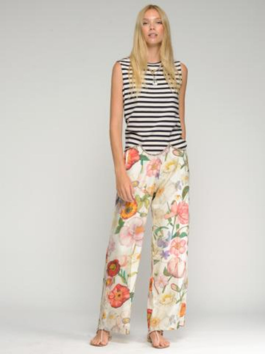 PANTALONA VILAGALLO ELENA ESTAMPA FLORES - Carla Valente