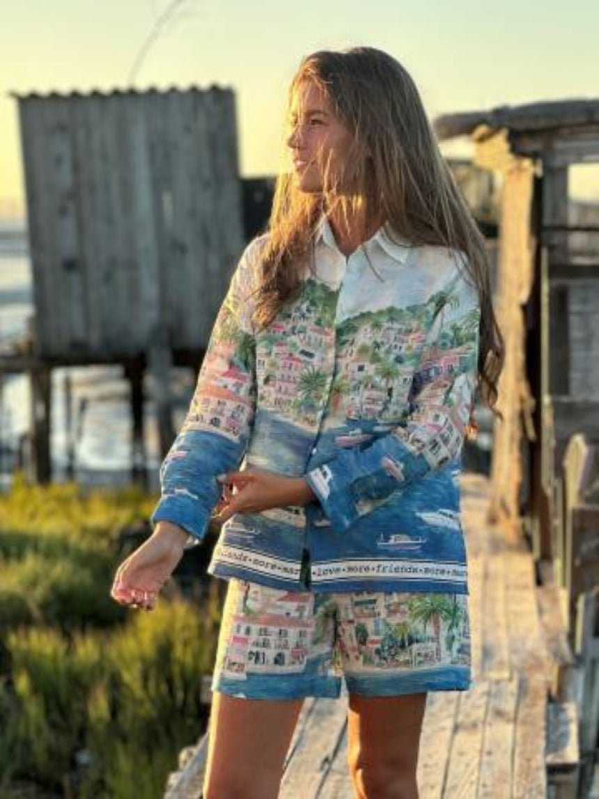 CAMISA VILAGALLO TEA ESTAMPA PUERTO BANUS - Carla Valente