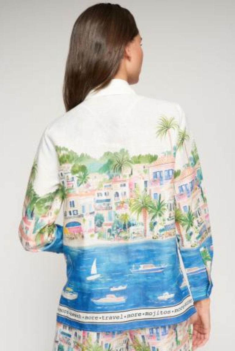CAMISA VILAGALLO TEA ESTAMPA PUERTO BANUS - Carla Valente