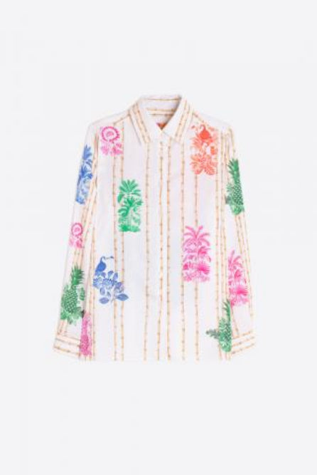 CAMISA VILAGALLO ESTAMPADA BAMBU TUCAN - Carla Valente