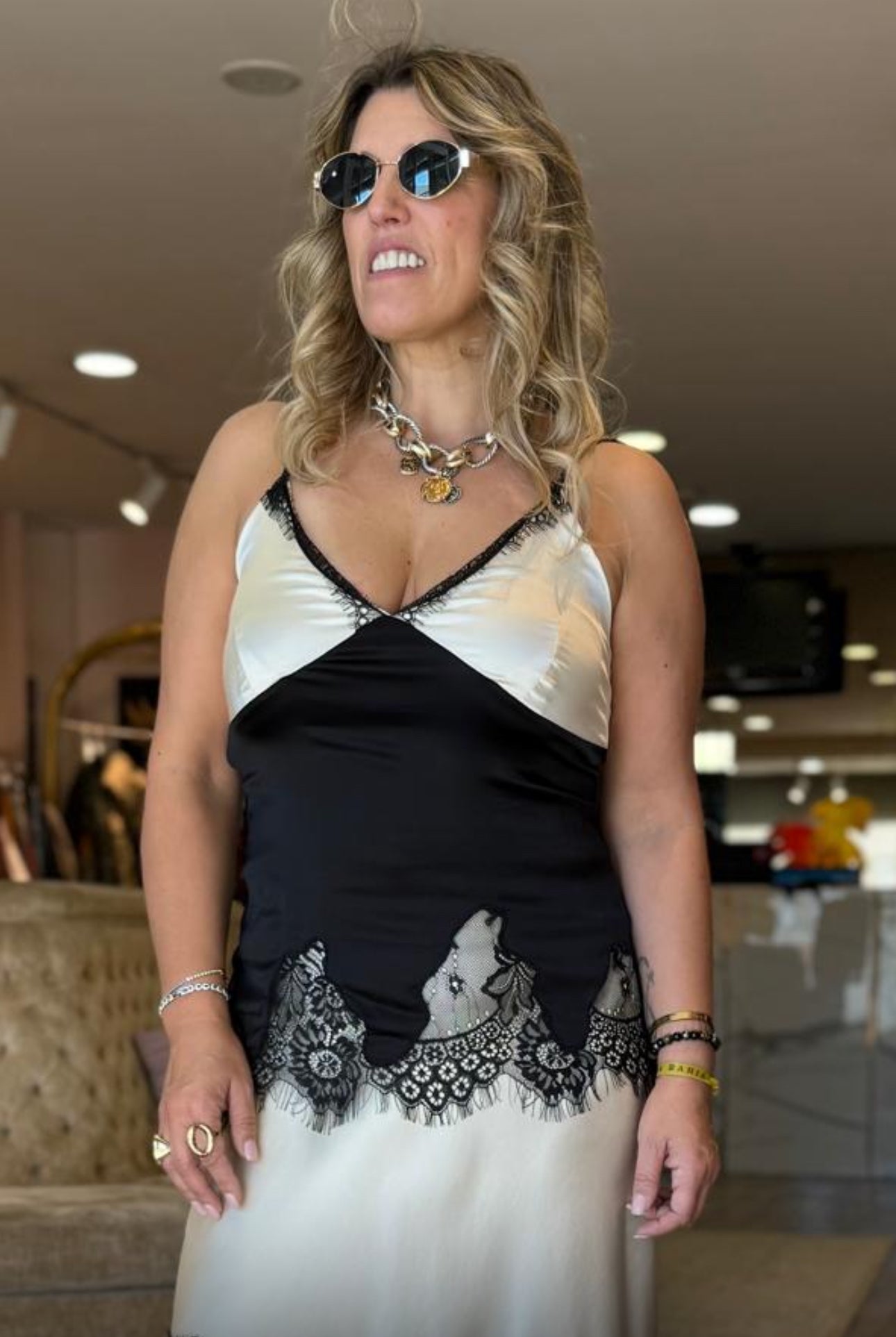 TOP DIXIE ALÇAS FINAS DETALHE RENDA - Carla Valente