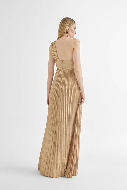 VESTIDO MAITE LONGO C/ALÇA PLISSADA - Carla Valente