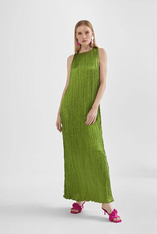 VESTIDO MAITE MIDI ENRUGADO - Carla Valente