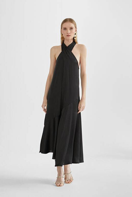 VESTIDO MAITE MIDI FRNTE ÚNICA CRUZADA - Carla Valente