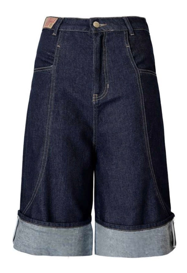BERMUDA VDR JEANS BAINHA COM DOBRA - Carla Valente