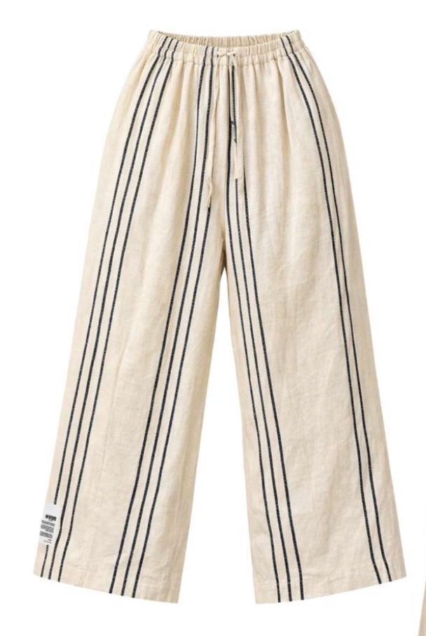 CALÇAS VDR WIDE LEG COM RISCAS - Carla Valente