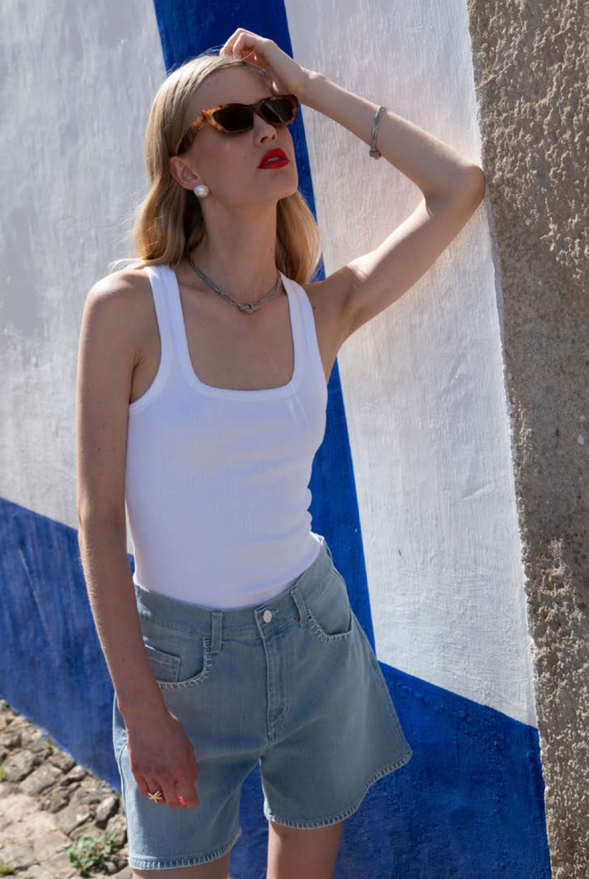 CALÇÃO LIBERJEANS ANNE PESPONTADO A BRANCO - Carla Valente