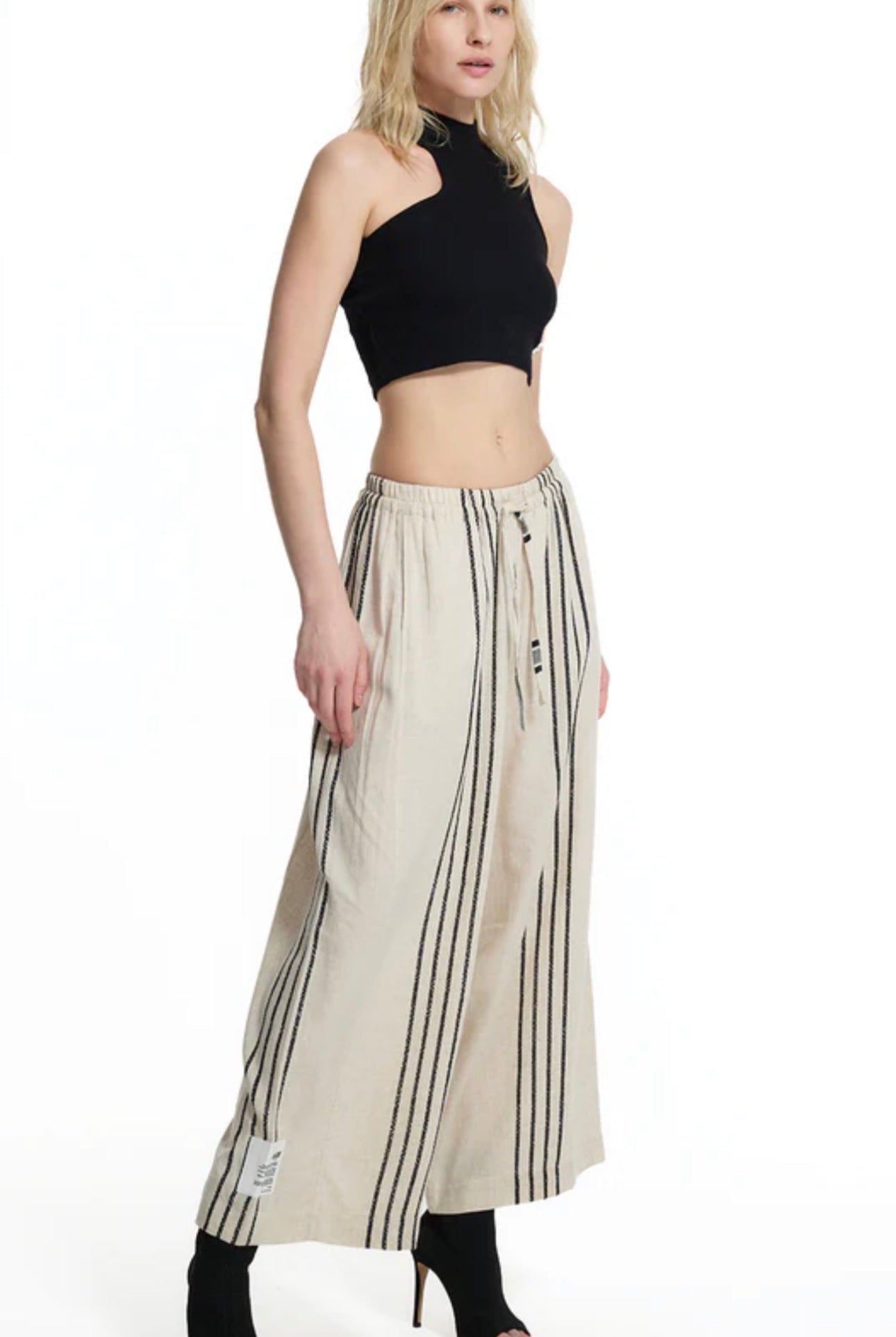 CALÇAS VDR WIDE LEG COM RISCAS - Carla Valente