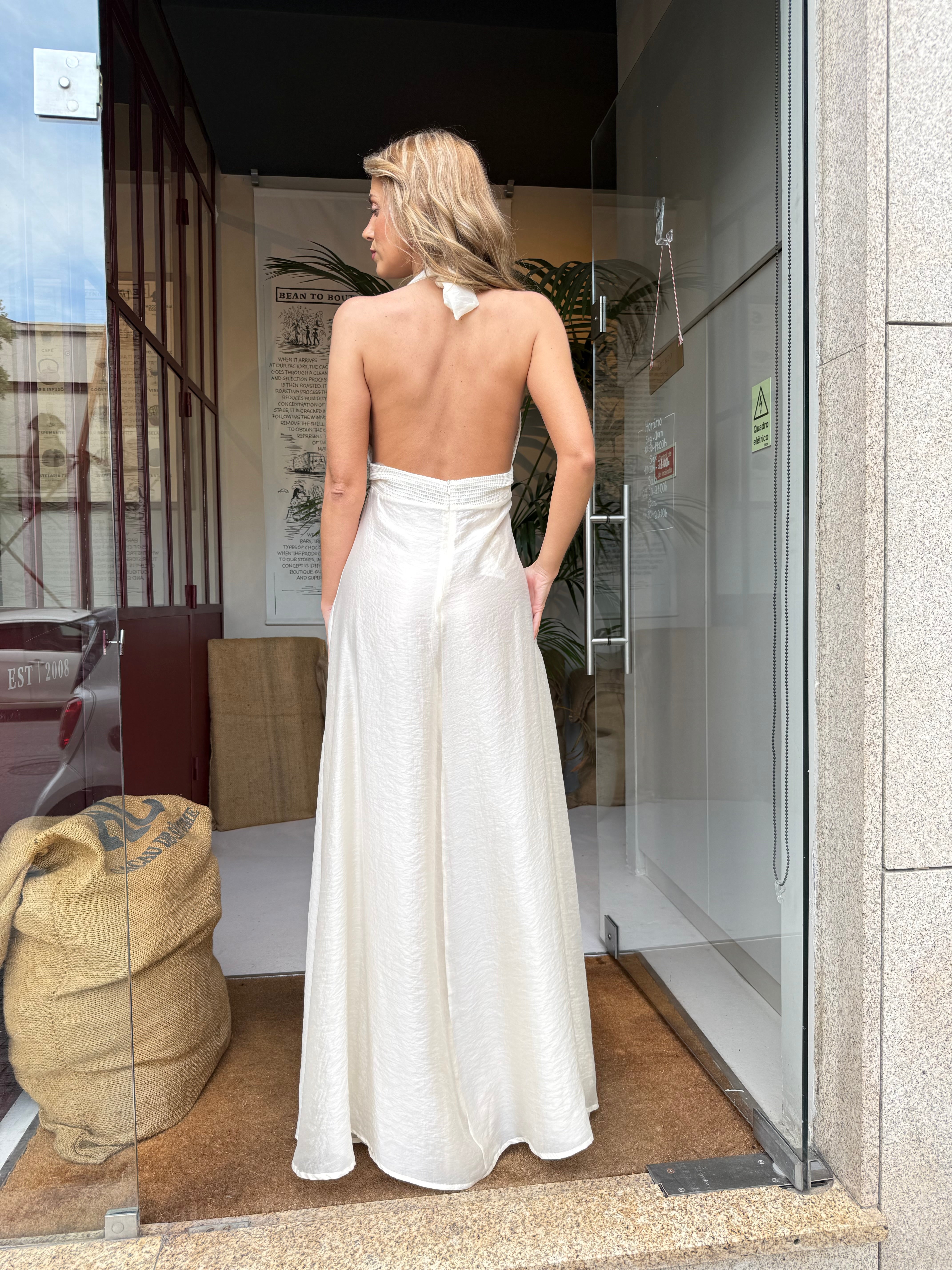 VESTIDO PHO FIRENZE TOP REDE COM FLORES SAIA ACETINADA - Carla Valente