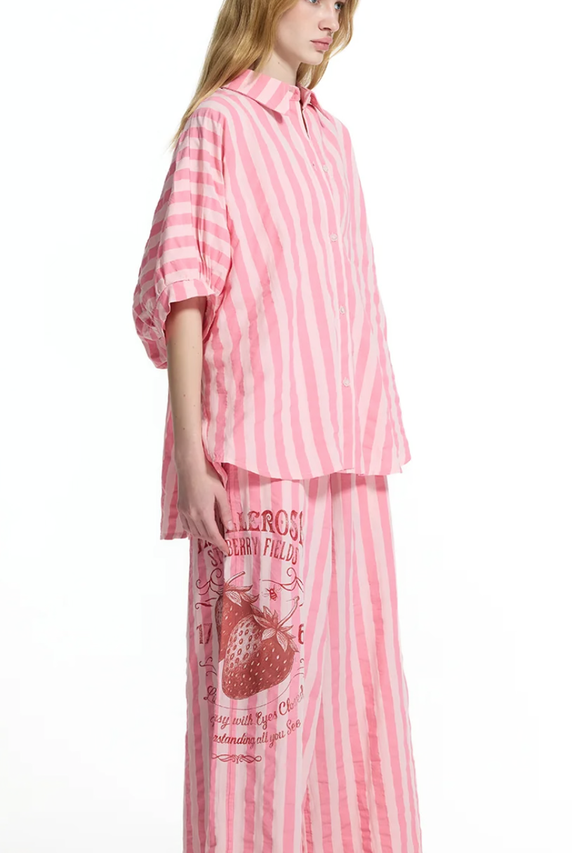 PANTALONA VDR RISCAS LATERAL STRAWBERRY FIELDS - Carla Valente