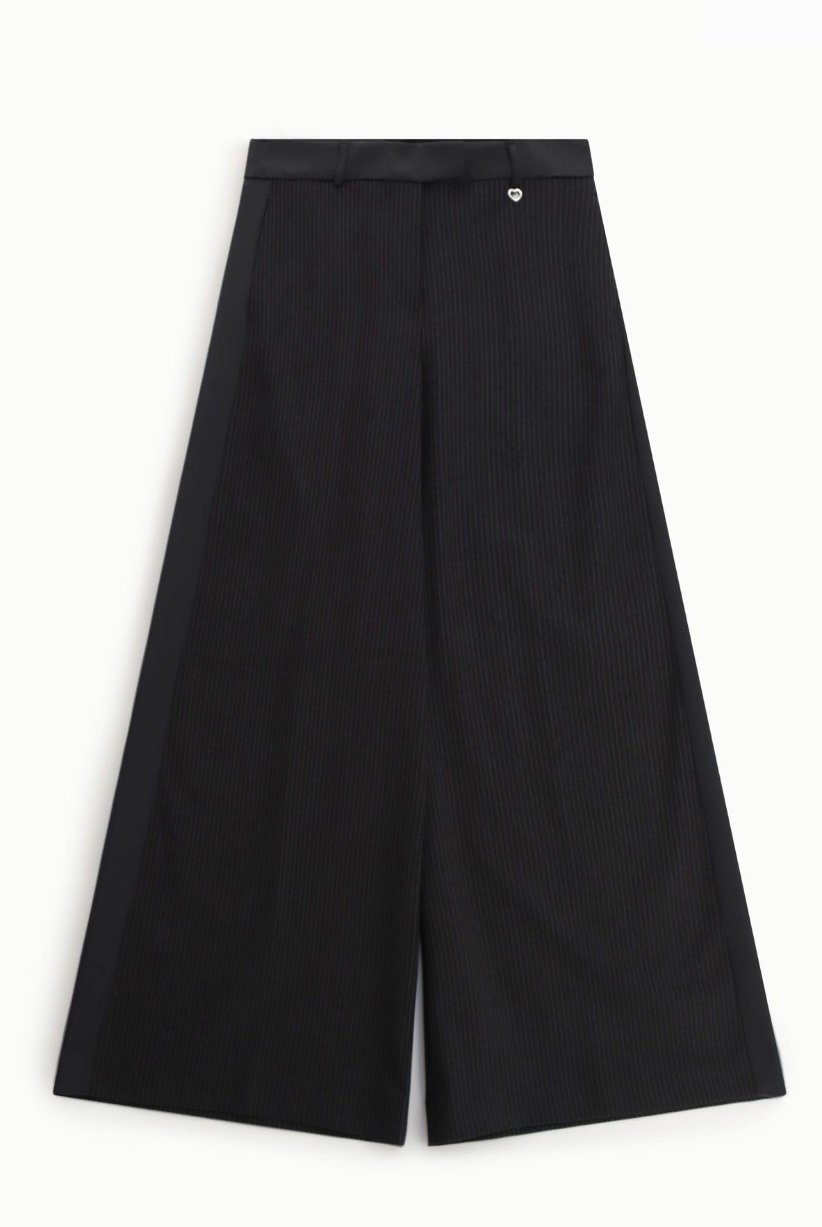 CALÇA PLEASE WIDE LEG CINTURA MÉDIA FATO COM RISCAS - Carla Valente