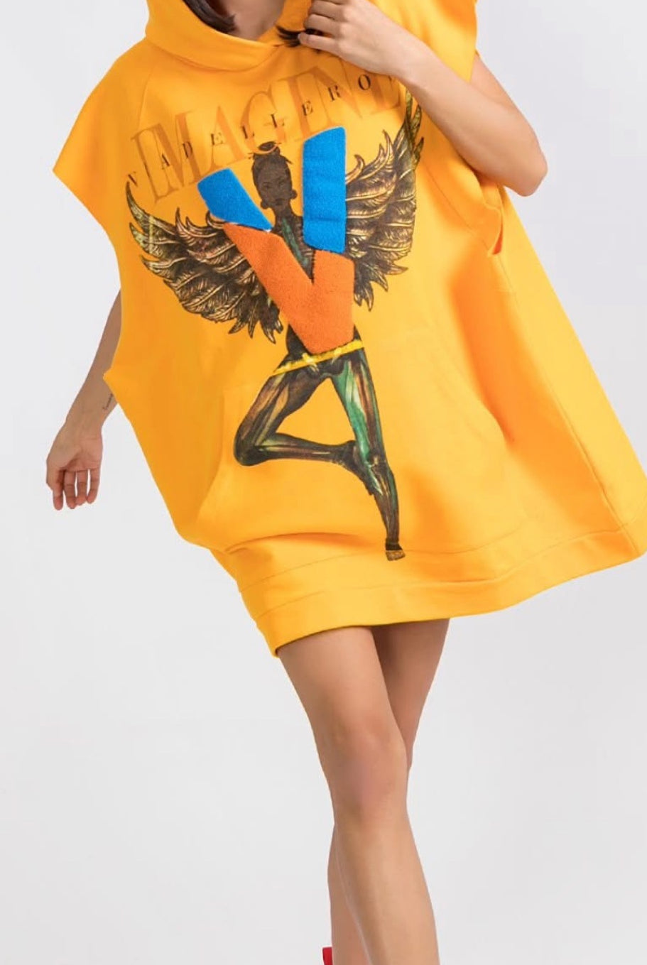 TUNICA VDR OVERSIZE ANGEL COM CARAPUÇO - Carla Valente