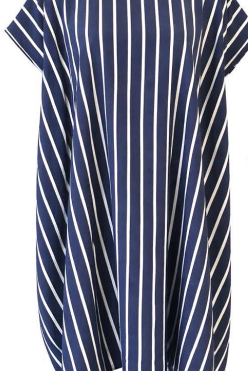 VESTIDO VDR OVERSIZE FLUÍDO AS RISCAS - Carla Valente