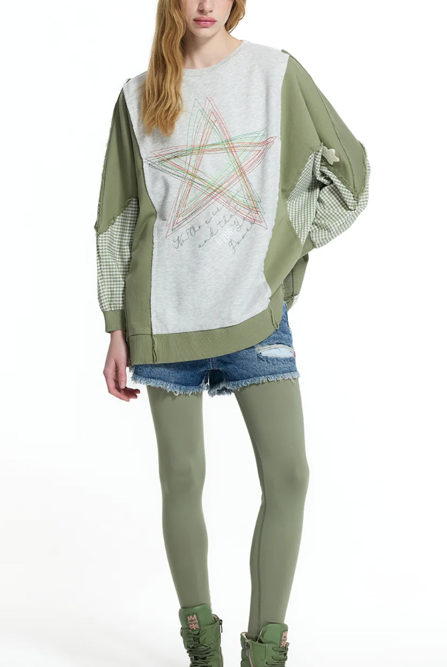 SWEATSHIRT VDR COMBINADA FELPA COM XANDR - Carla Valente