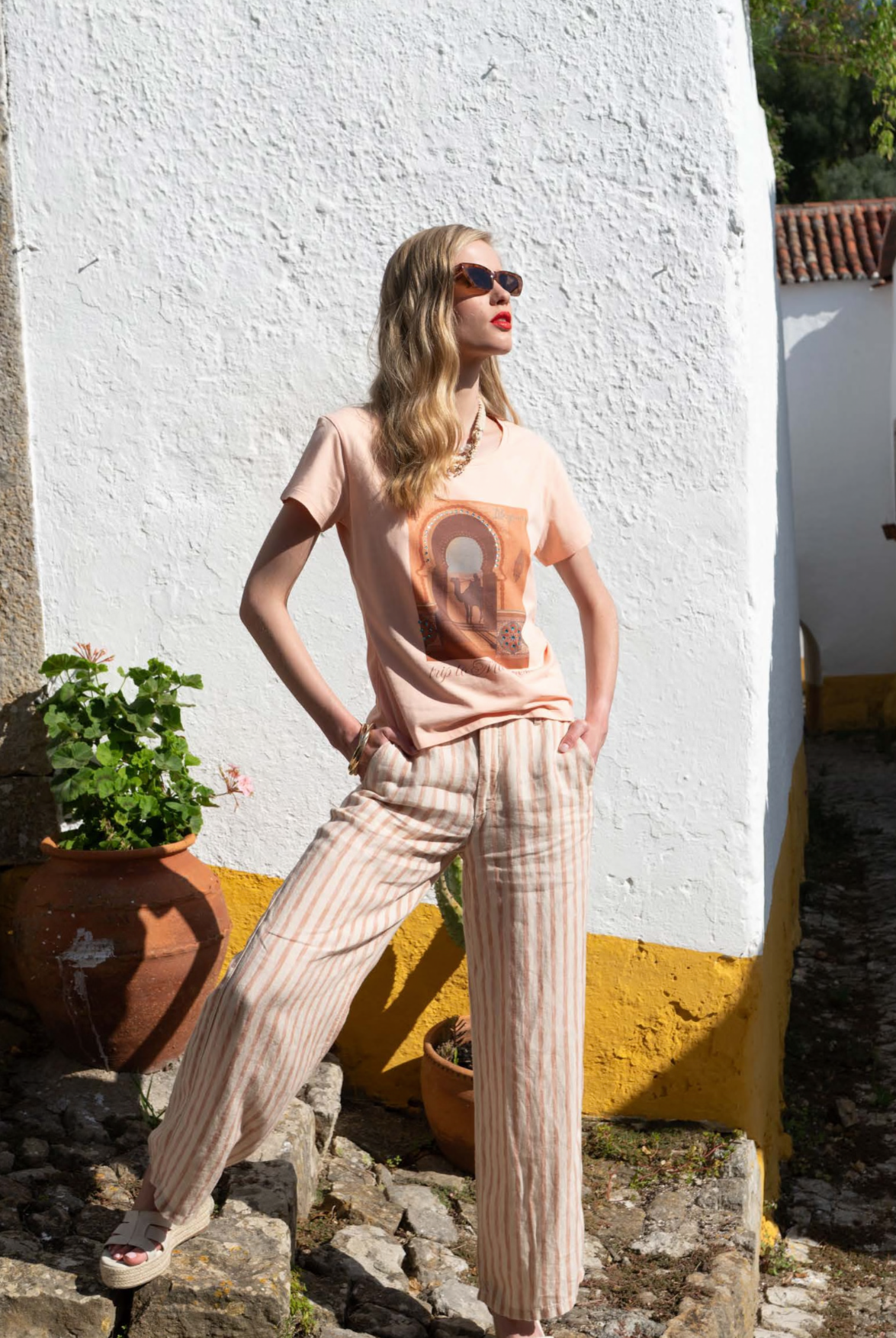CALÇA LIBERJEANS WIDE LEGE LINHO AS RISCAS - Carla Valente