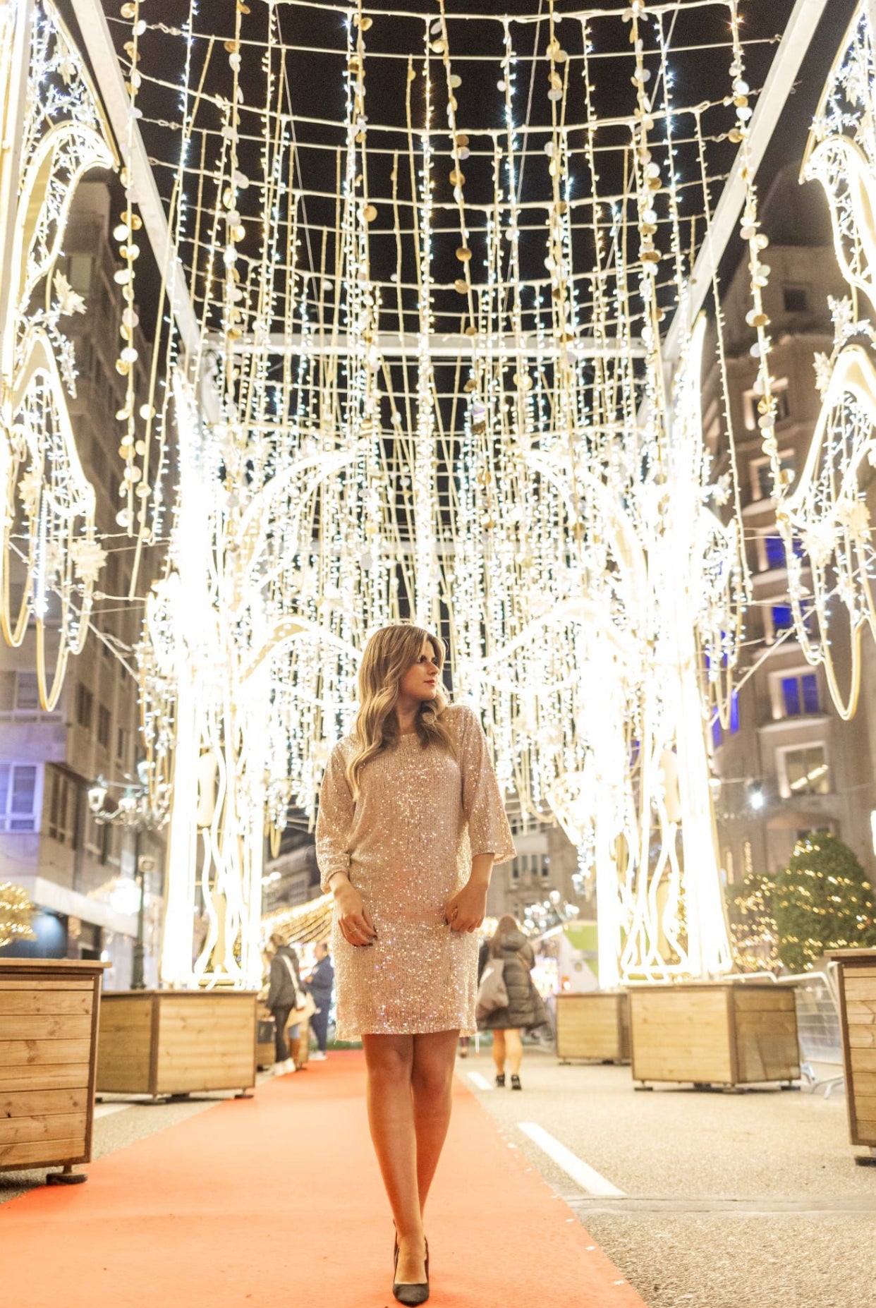 VESTIDO LANTEJOULAS DECOTE REDONDO - Carla Valente