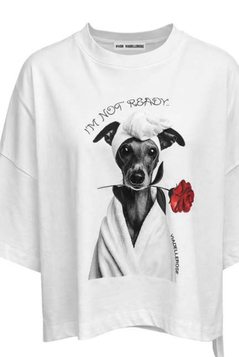 T-SHIRT VDR I´M NOT READY GALGO COM FLOR - Carla Valente