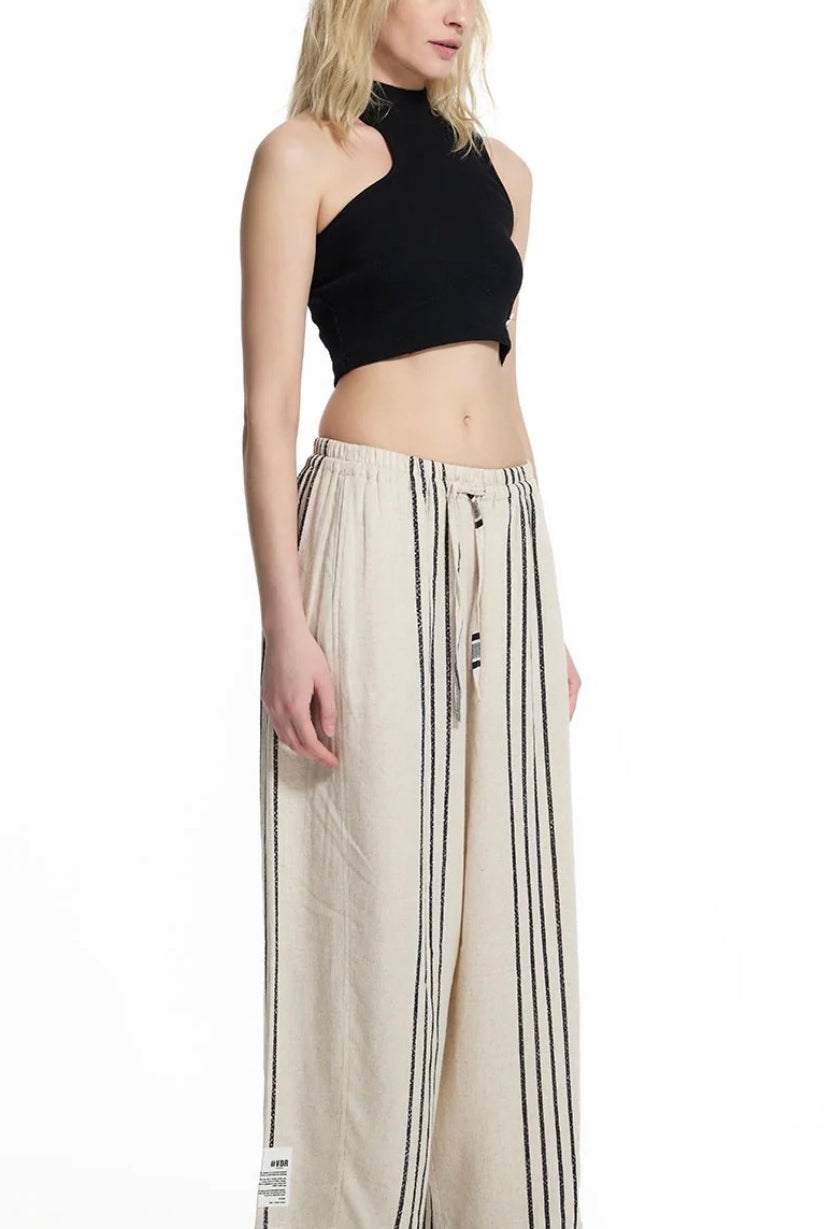 CALÇAS VDR WIDE LEG COM RISCAS - Carla Valente