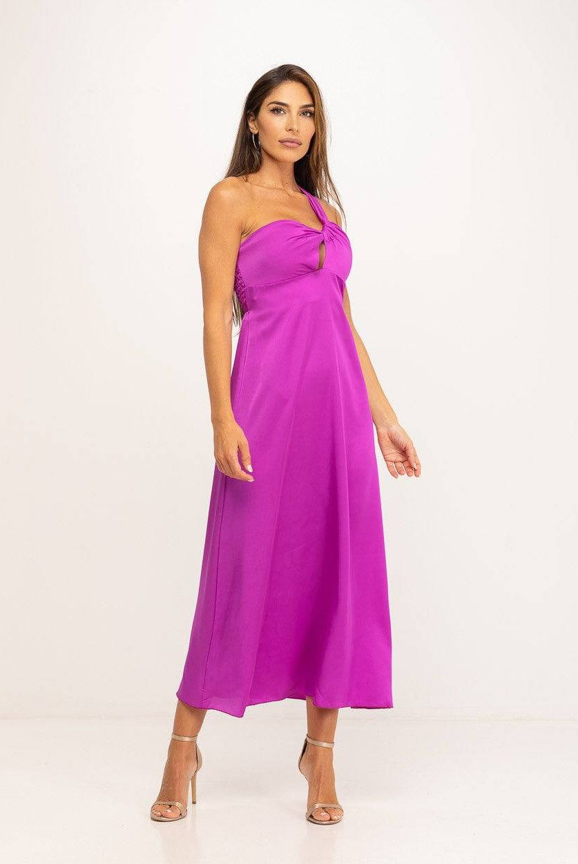 VESTIDO ASSIMÉTRICO LAÇO OMBRO - Carla Valente