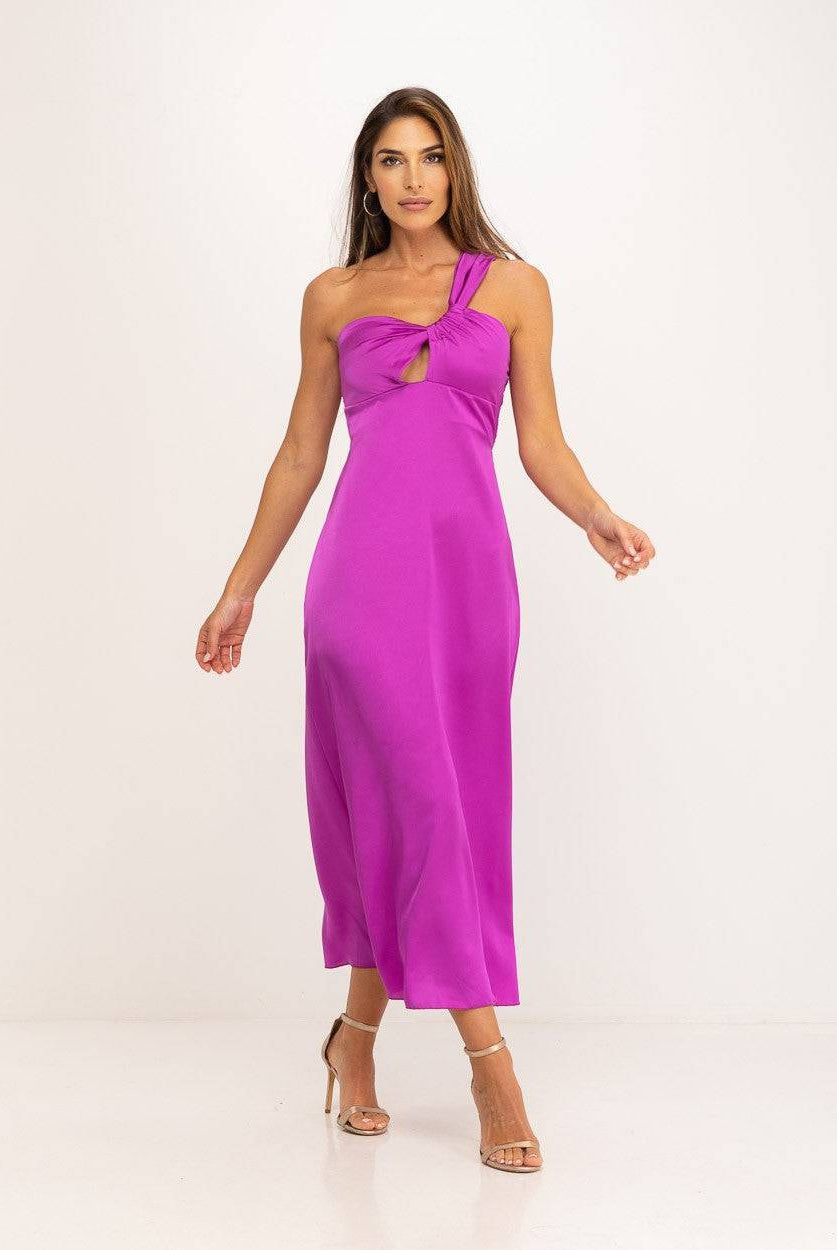 VESTIDO ASSIMÉTRICO LAÇO OMBRO - Carla Valente