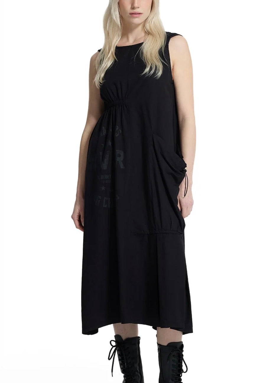 VESTIDO VDR MANGA CAVA OMBROS FRANZIDOSL - Carla Valente