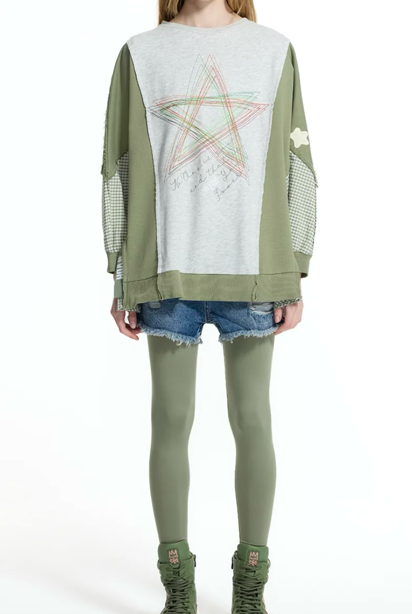 SWEATSHIRT VDR COMBINADA FELPA COM XANDR - Carla Valente