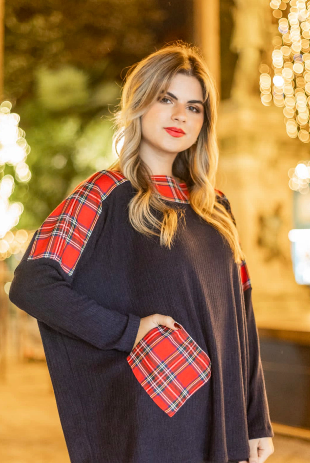 CAMISOL MALHA CHRISTMAS OMBROS TARTAM - Carla Valente