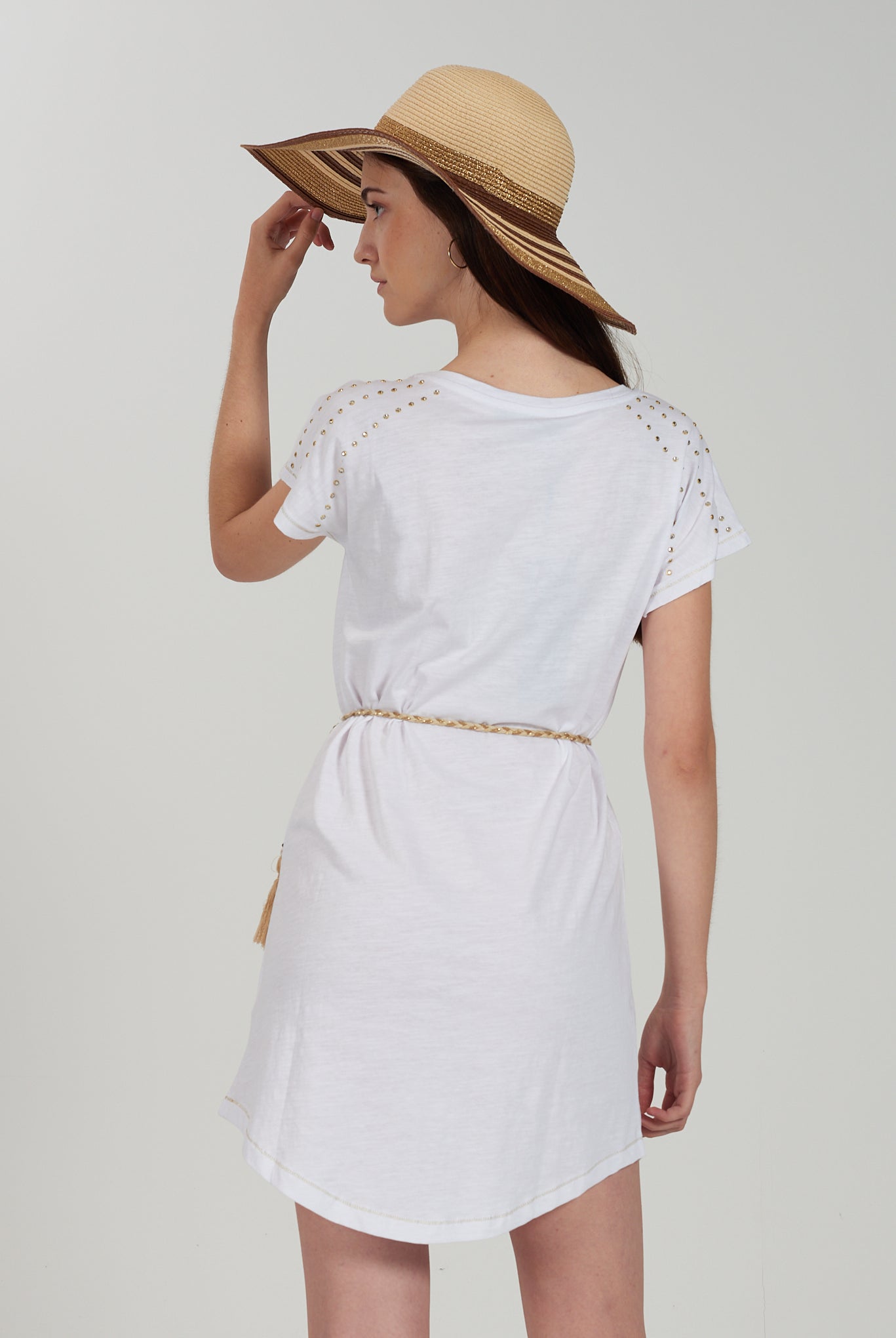 VESTIDO YES ZEE MALHA MACIA APLICAÇÕES - Carla Valente