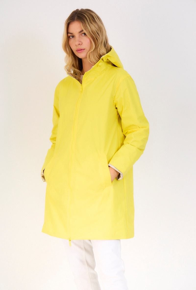 PARKA JUNE TECIDO IMPERMEÁVEL REVERSÍVEL COM CARAPUÇO - Carla Valente