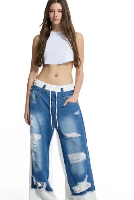 CALÇAS VDR WIDE LEG COMBINADO GANGA COM FELPA - Carla Valente