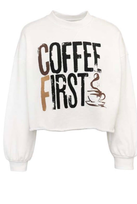 SWEATSHIRT VDR COFFEE FIRST - Carla Valente