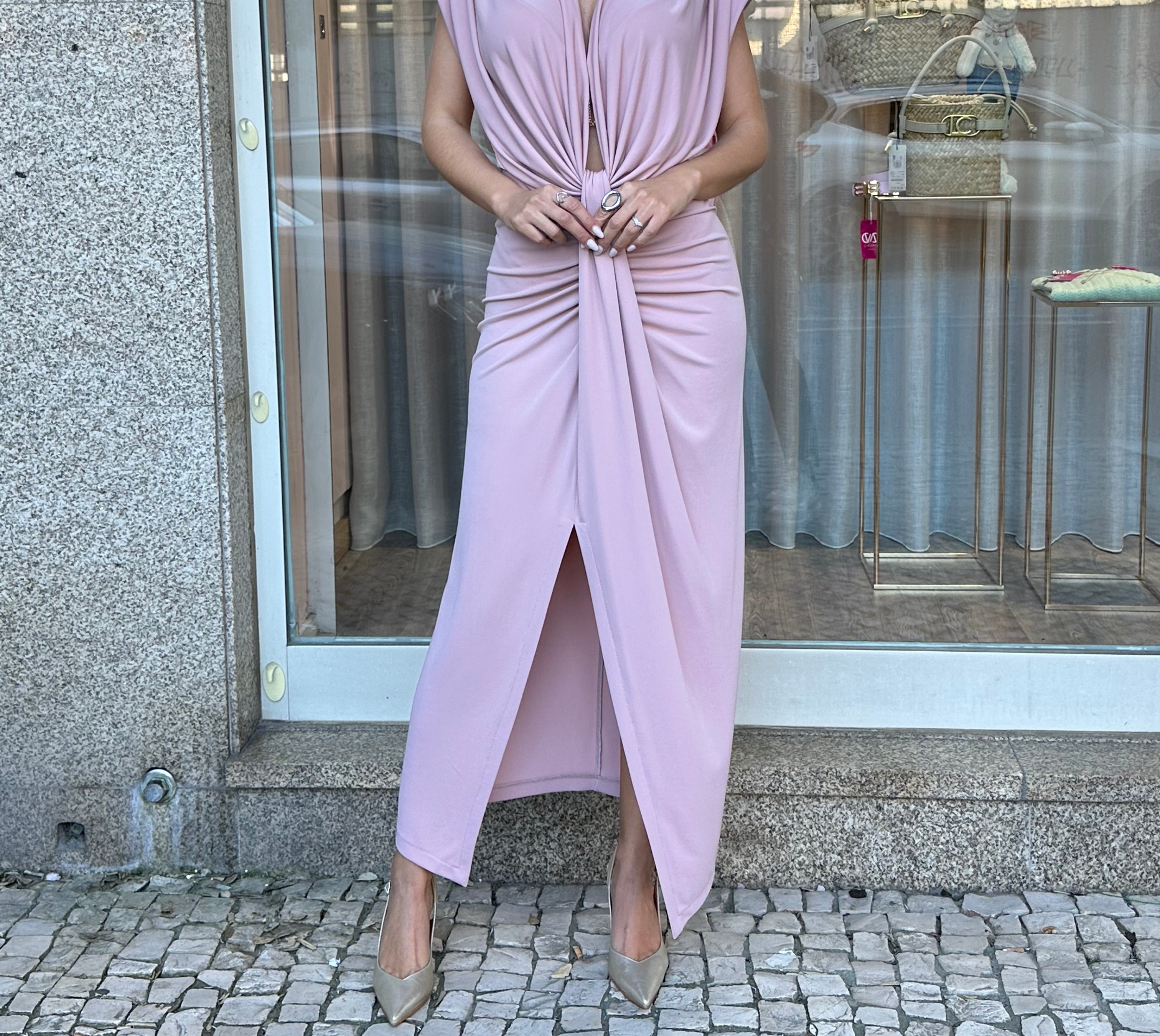 VESTIDO IMPERIAL DECOTE PROFUNDO - Carla Valente