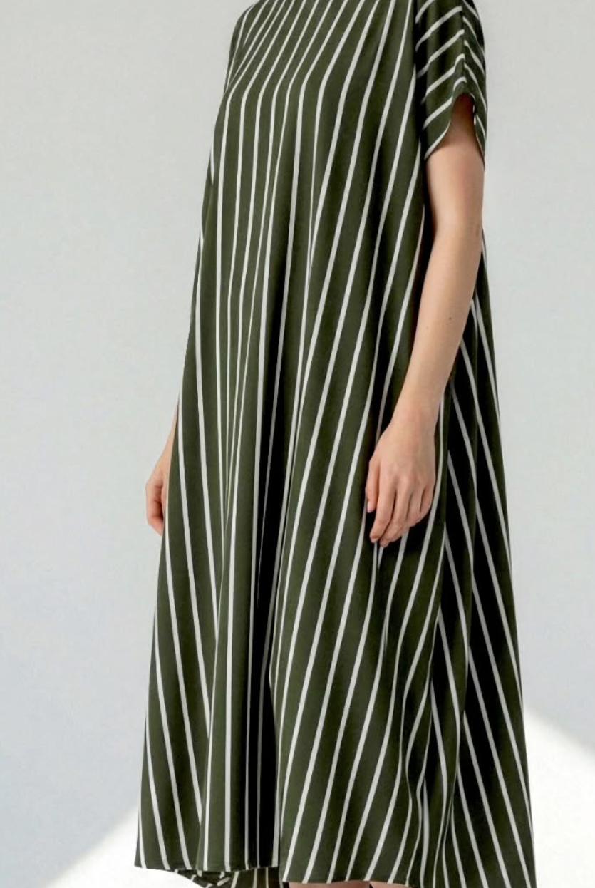 VESTIDO VDR OVERSIZE FLUÍDO AS RISCAS - Carla Valente