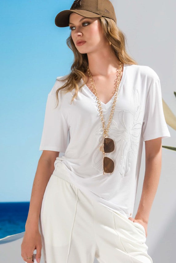 T-SHIRT FOURSOUL LOOSE FLOR - Carla Valente