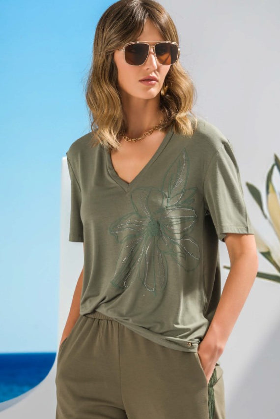T-SHIRT FOURSOUL LOOSE FLOR - Carla Valente
