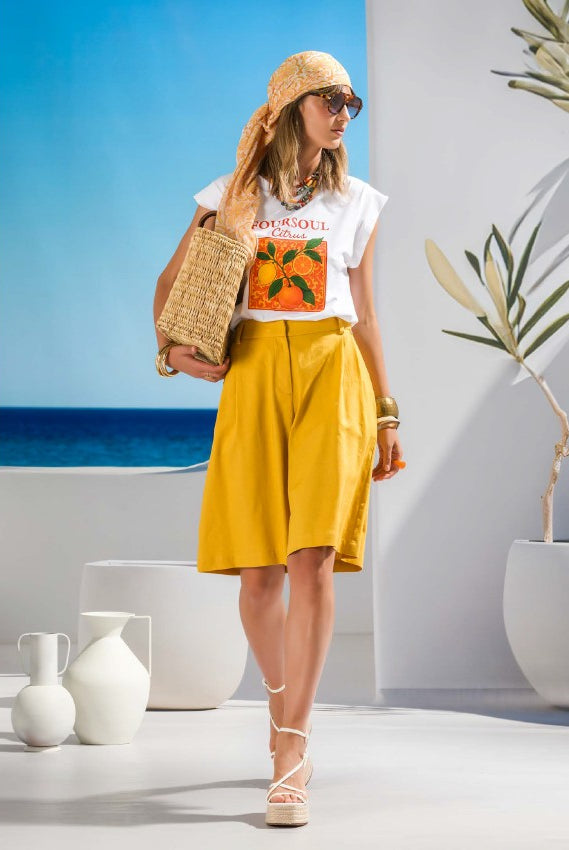 T-SHIRT FOURSOUL CAVEADA CITRUS - Carla Valente