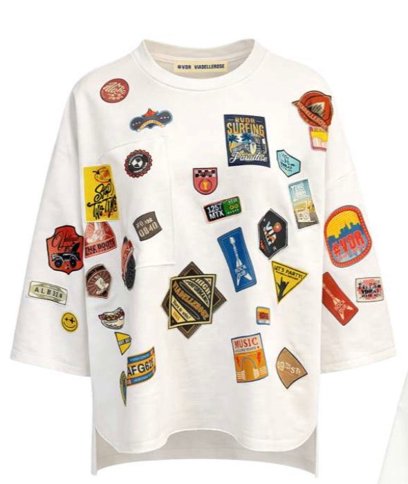 SWEATSHIRT VDR COM PATCHWORKS - Carla Valente