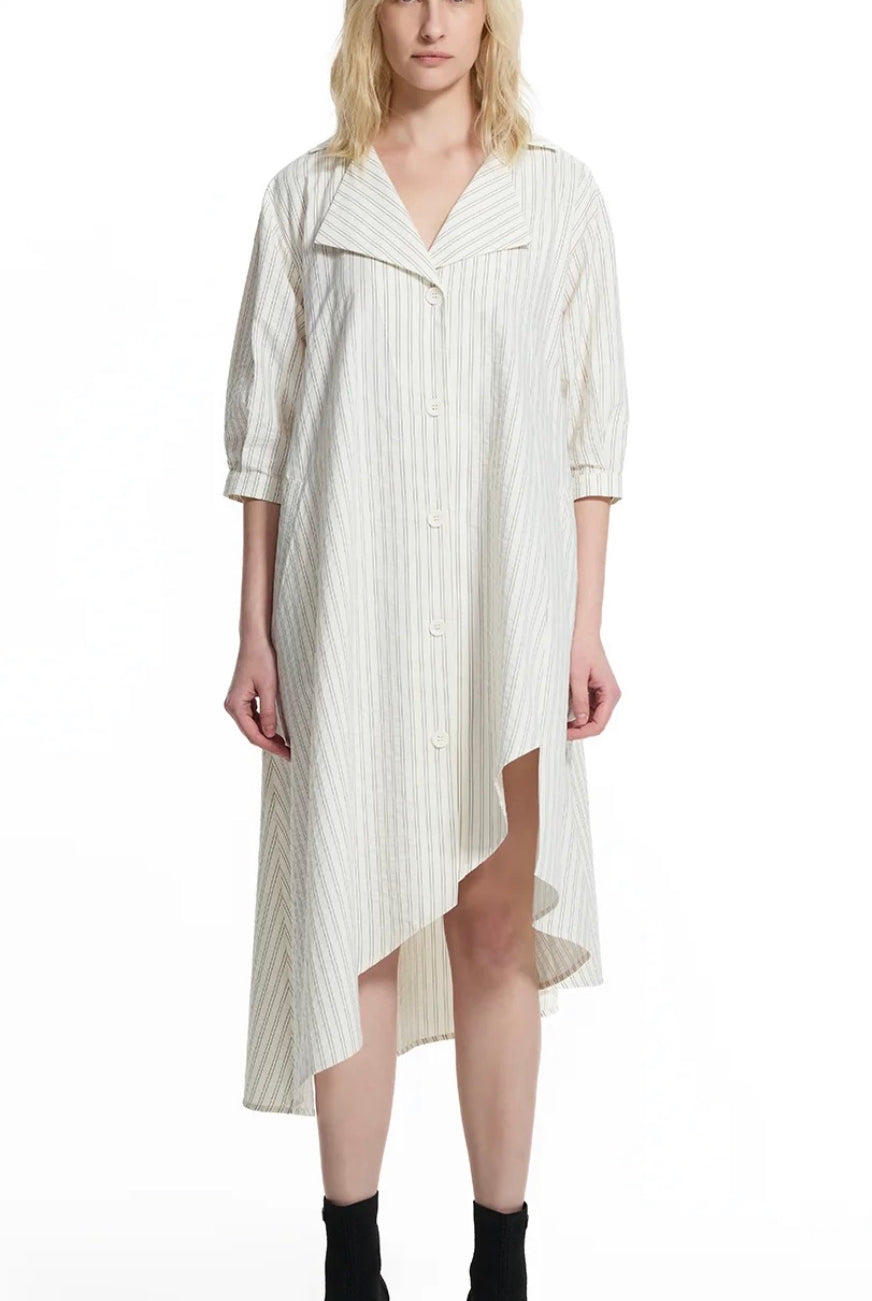 VESTIDO VDR CAMISEIRO ASSIMÉTRICO RISCAS - Carla Valente