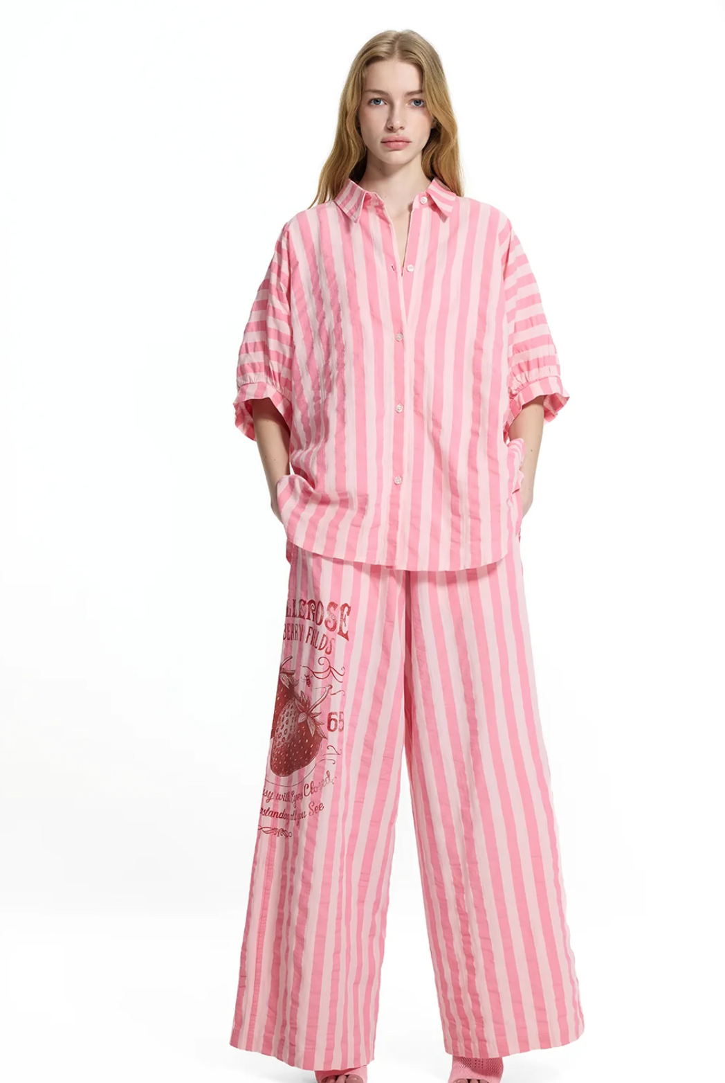 PANTALONA VDR RISCAS LATERAL STRAWBERRY FIELDS - Carla Valente