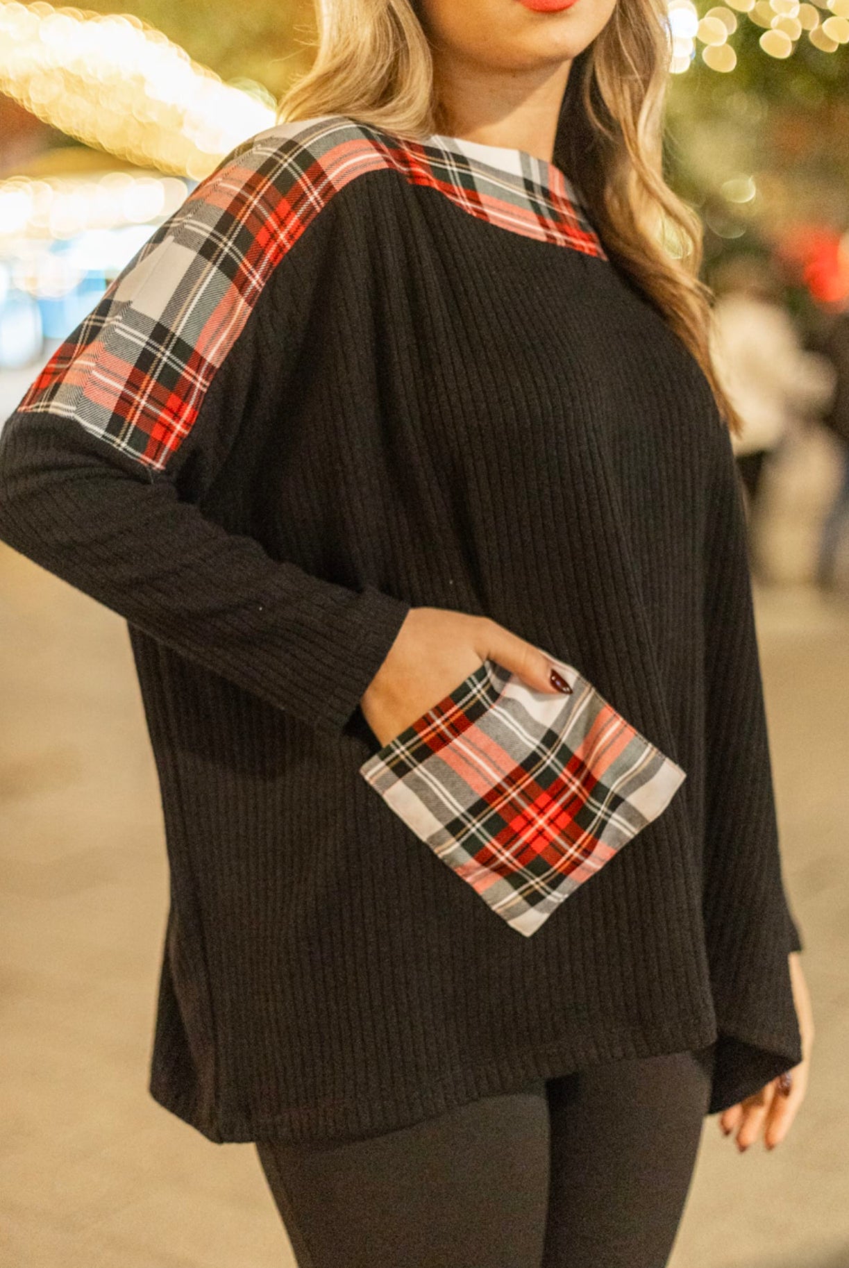CAMISOL MALHA CHRISTMAS OMBROS TARTAM - Carla Valente