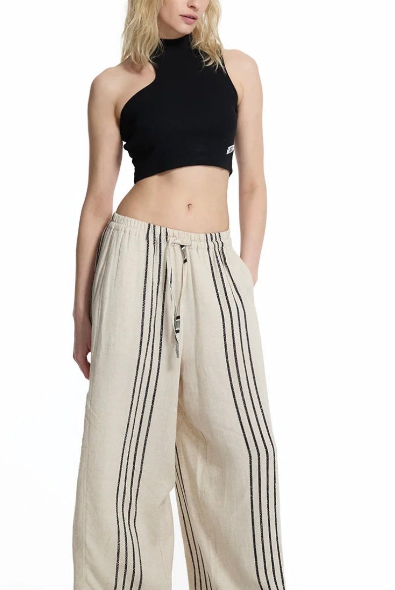 CALÇAS VDR WIDE LEG COM RISCAS - Carla Valente