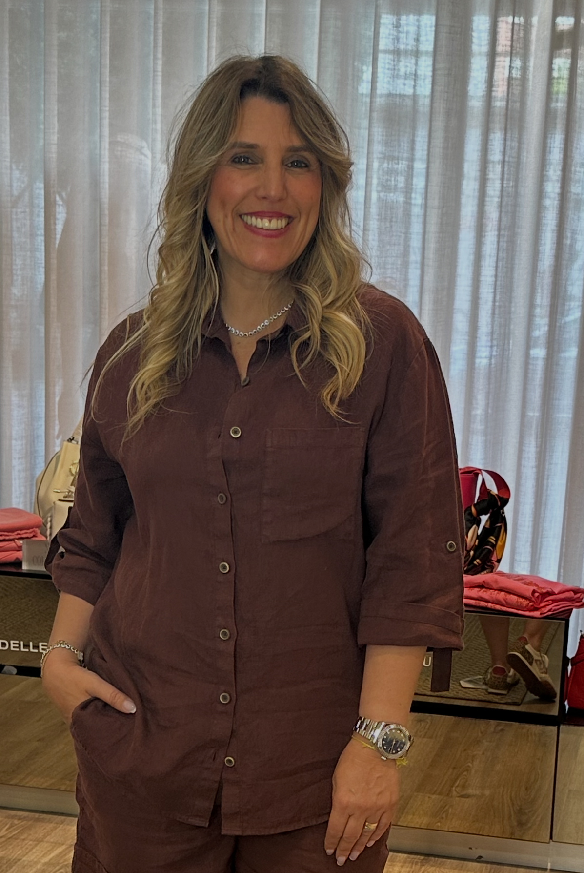 CAMISA LIBERJEANS LINHO MANGA COM DOBRA - Carla Valente
