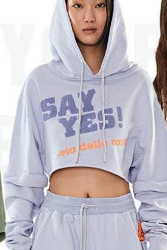 SWEATSHIRT VDR CROPPED SAY YES C/CRPÇ - Carla Valente